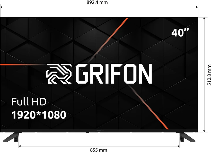 Зображення товару Телевізор Grifon діагональ 40" FHD DV40FSB5