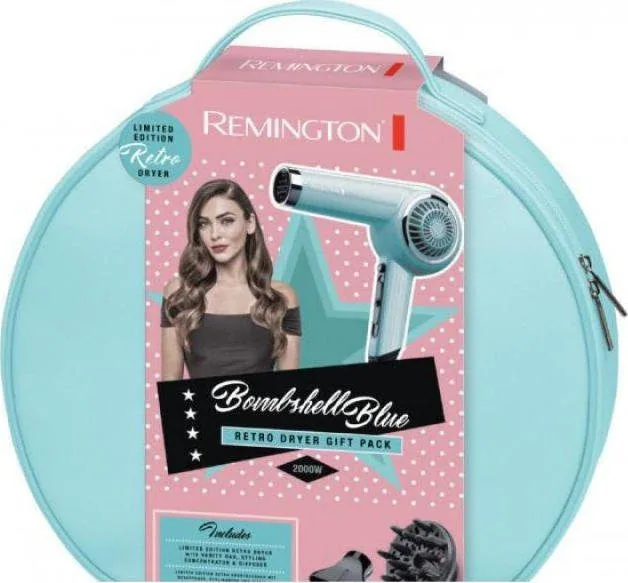 Зображення товару Фен Remington 2000вт.,2 реж.швид,3 реж.темп.,холодне повітря,концентратор,дифузор,сумка. D41101