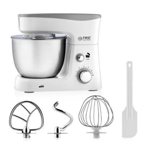 Зображення товару Міксер-тістоміс FIRST 700вт.,вінчик,вінчик для густих сумішей,гак для тіста,чаша нерж.3.5л.,реж.швид.6.1
