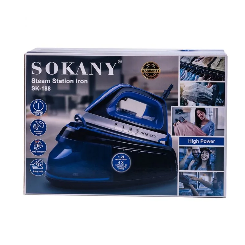 Зображення товару Парогенератор Sokany 2400вт.,контейнер 1.2л.,під.кераміка SK-188NB11