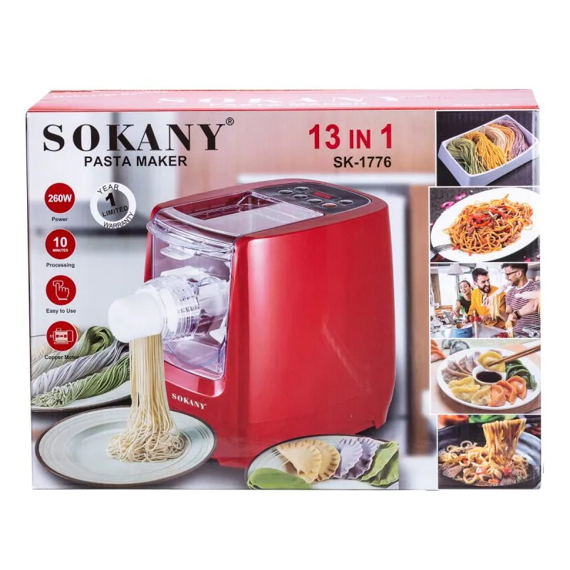 Зображення товару Лапшорізка-автоматична Sokany 260вт.,13 насадок,на 500гр.муки SK-17768