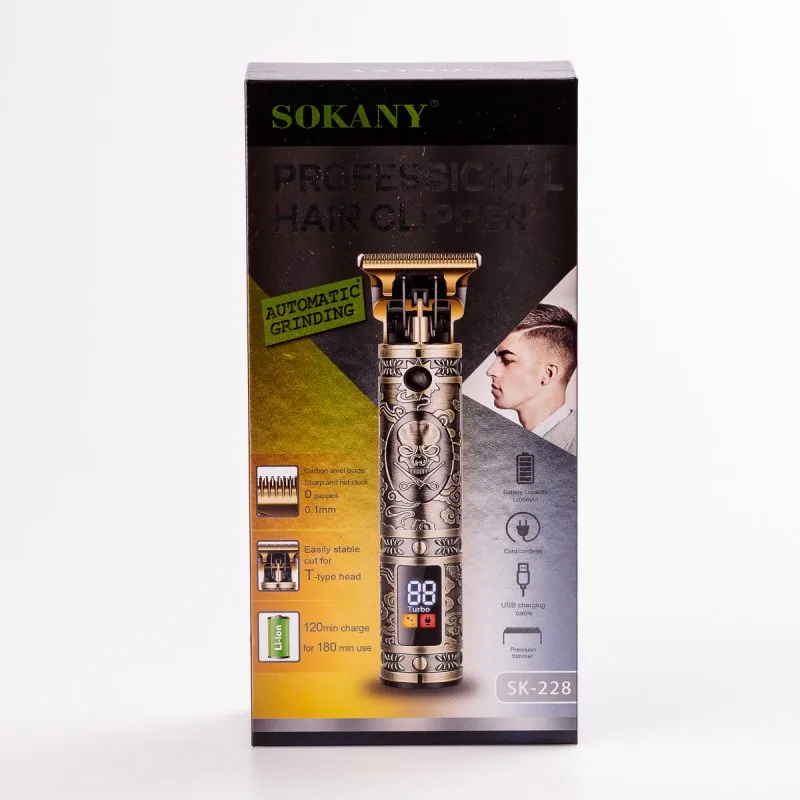 Зображення товару Тример для волосся Sokany акумуляторний з насадками та USB машинка для стрижки бездротова SK-2281