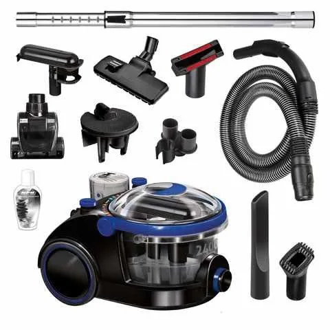 Зображення товару Пилосос Mpm 2400вт.,колба 2.7л.,збір рідини,рез.з водою,насадка підлога,килим,щітка для пилу,турбощітка,для паркета,міні турбощітка,рег.потужності.1