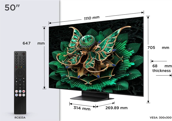 Зображення товару Телевізор Tcl діагональ 50" MiniLED 50C7K2