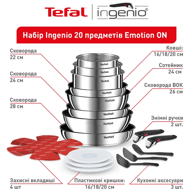 Зображення товару Набір посуду Tefal L897SK049