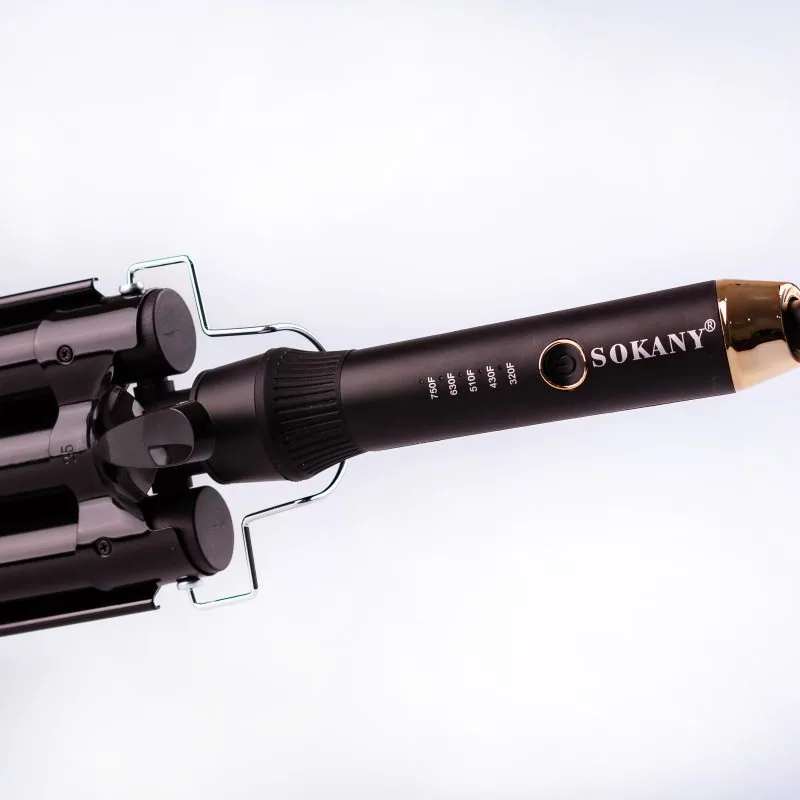 Зображення товару Плойка Sokany керамічна три хвилі 25 мм 50 Вт, щипці для завивки волосся голлівудські локони SK-6691