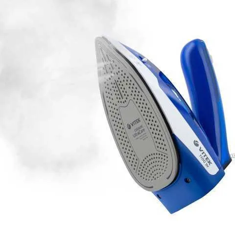 Зображення товару Праска Vitek дорожній,1100вт.,під.кераміка,паровий,рез.для води 60мл.,рег.подачи пари,інд.нагріву. VT-12691