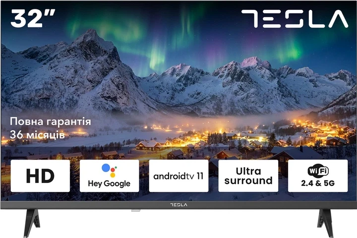 Телевізор Tesla діагональ 32" 32E635BHS Телевізор Tesla діагональ 32" 32E635BHS фото товару